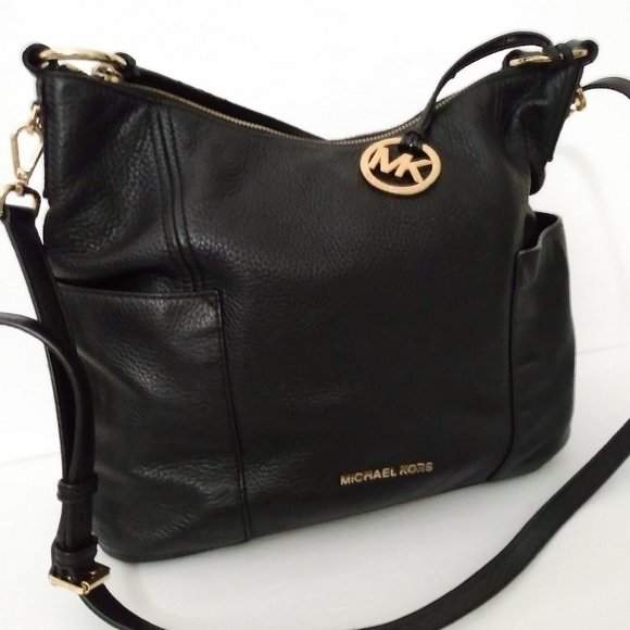 Michael Kors Black Pebbled Leather Cross-body and Shoulder Bag - Picture 1 of 15